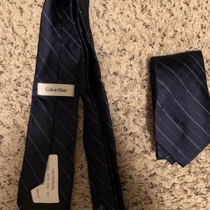 Calvin Klein Blue Silk Tie